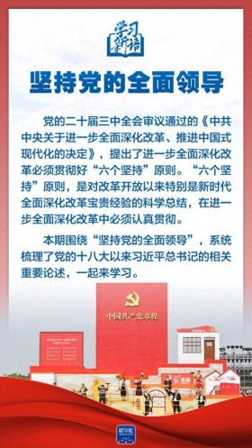 学习新语｜领悟“六个坚持”：党的全面领导